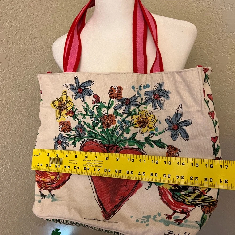 Brighton "Love Tweet" Canvas Tote Bag - Picture 10 of 11